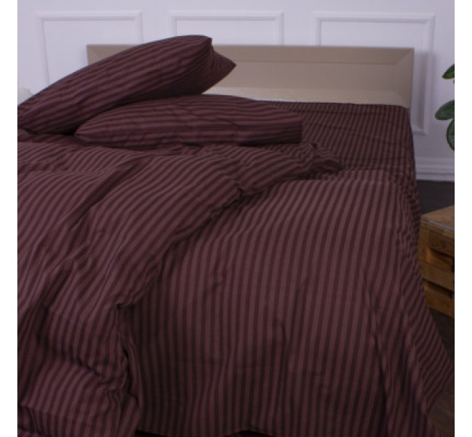 Наволочка MirSon Ranforce Elite 17-0617 Stripe Brown 50х50 см (2200008202491)