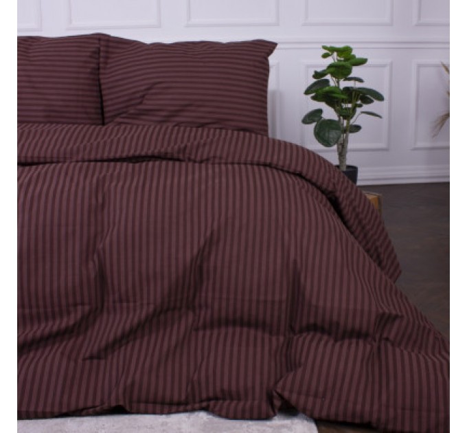 Наволочка MirSon Ranforce Elite 17-0617 Stripe Brown 50х50 см (2200008202491)