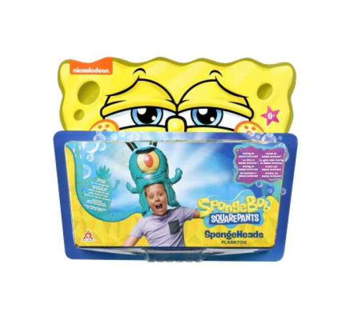SpongeHeads Фігурка SpongeHeads головний убір SpongeHeads SpongeBob Plankton (EU690604)