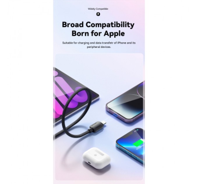 Дата кабель USB-C to Lightning 1.0m 20W blue Essager (EXCTL-WL03-P)