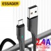 Дата кабель USB 2.0 AM to Micro 5P 1.0m 3A black Essager (EXCM-LS01)