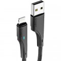 Дата кабель USB 2.0 AM to Micro 5P 1.0m 3A black Essager (EXCM-LS01)