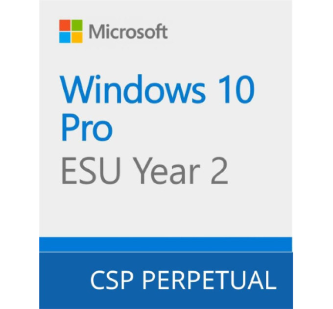 Microsoft Операційна система Microsoft Windows 10 ESU Year 2 (2026 - 2027) Extended Security Updates (ESU) (DG7GMGF0SSGZ_0001)