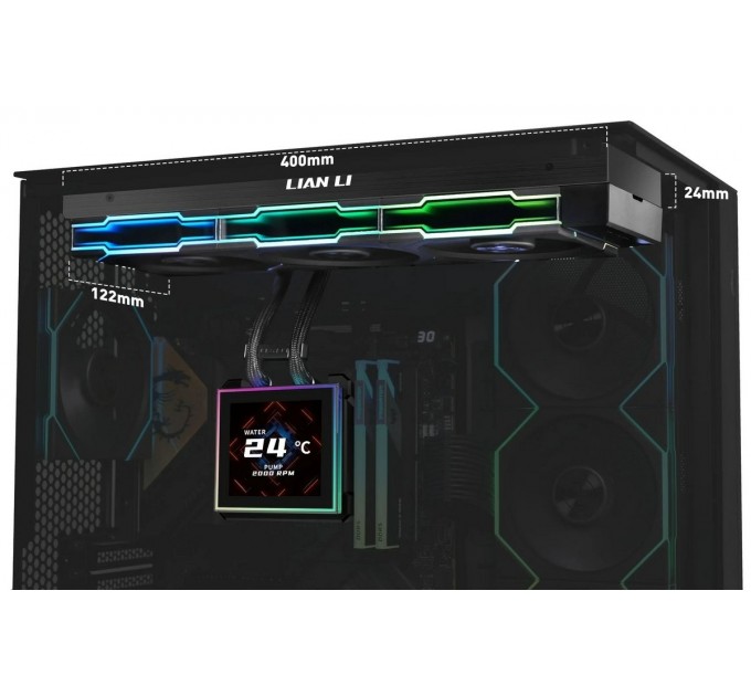 Система водяного охолодження Lian Li HydroShift II LCD-S 360TL Black (G89.GHS2LCDS36TB.00)
