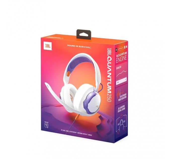 Гарнiтура JBL Quantum 250 White (JBLQTUM250WHT)