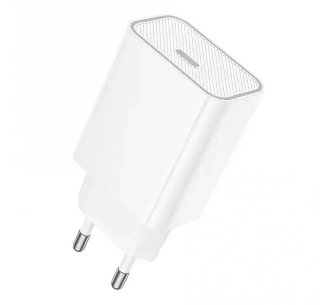 Мережевий зарядний пристрій Hoco C143A (1USB-C, 3А) 20W White (6942007652063)