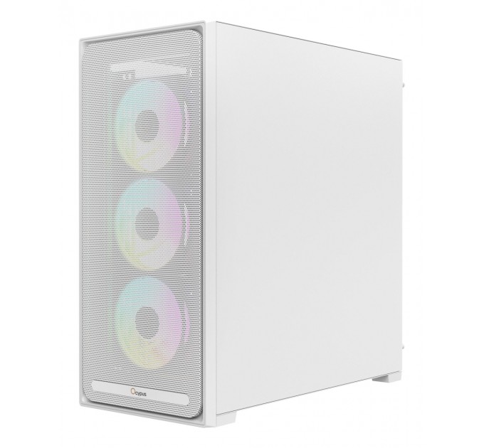 Корпус для комп'ютера ATX W/O PSU DELTA C70 WH ARGB (DELTA-C70-WHG400XX-GL) OCYPUS