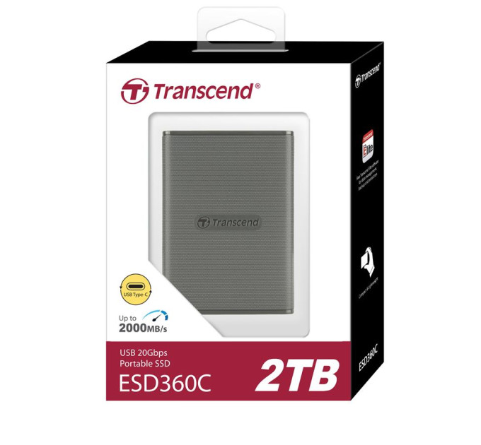 Transcend Накопичувач SSD USB 3.2 2TB ESD360C Transcend (TS2TESD360C)