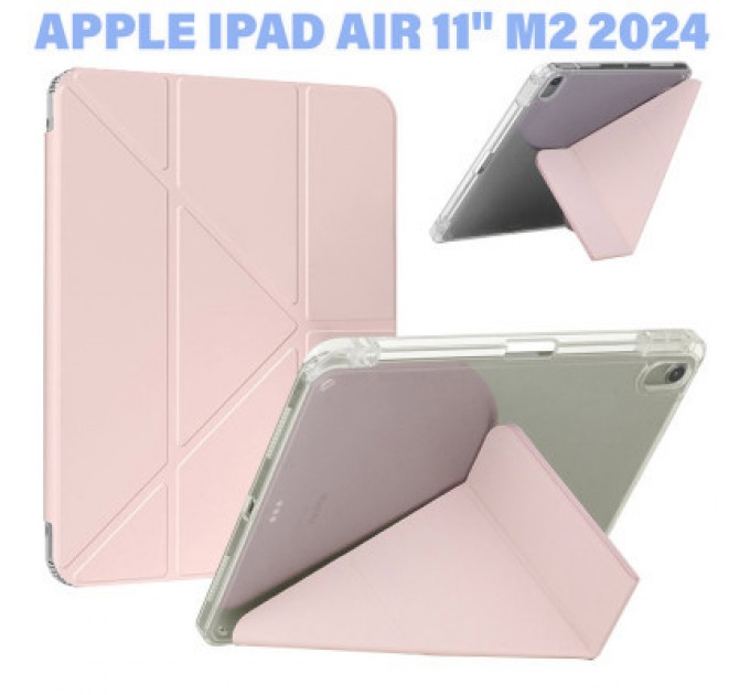 Чохол до планшета BeCover Ultra Slim Origami Transparent Apple iPad Air 11" M2/M3 (2024/2025) Pink (711391)