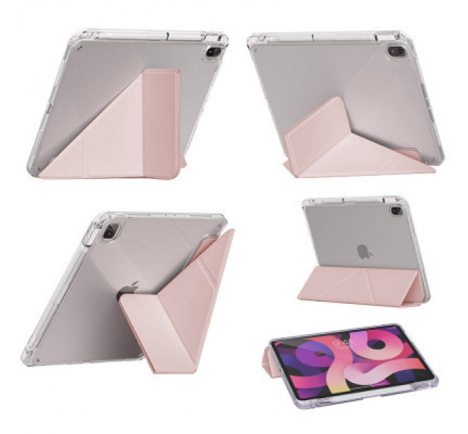 Чохол до планшета BeCover Ultra Slim Origami Transparent Apple iPad Air 11" M2/M3 (2024/2025) Pink (711391)