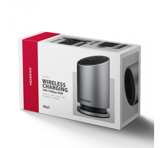 Концентратор USB-C 9IN1 WRL 0.6M HMC-WL9 AXAGON