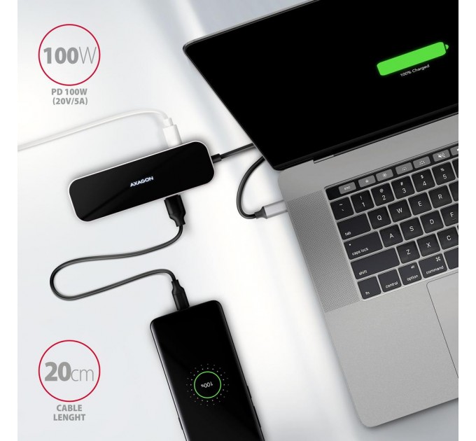 Концентратор USB-C 6IN1 0.2M HMC-6H4A AXAGON