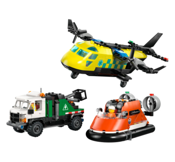 LEGO Конструктор LEGO City Ремікс літака, вантажівки та судна на повітряній подушці (60505-)