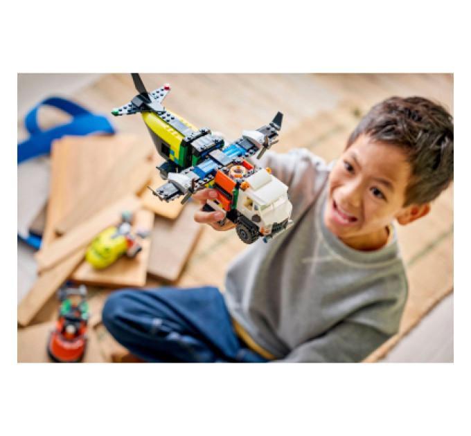LEGO Конструктор LEGO City Ремікс літака, вантажівки та судна на повітряній подушці (60505-)