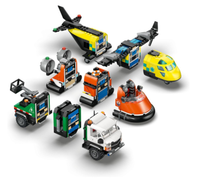LEGO Конструктор LEGO City Ремікс літака, вантажівки та судна на повітряній подушці (60505-)