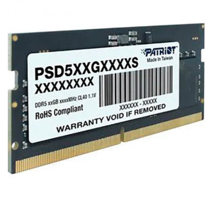 Patriot Модуль пам'яті для ноутбука SoDIMM DDR5 8GB 5600 MHz Patriot (PSD58G560041S)