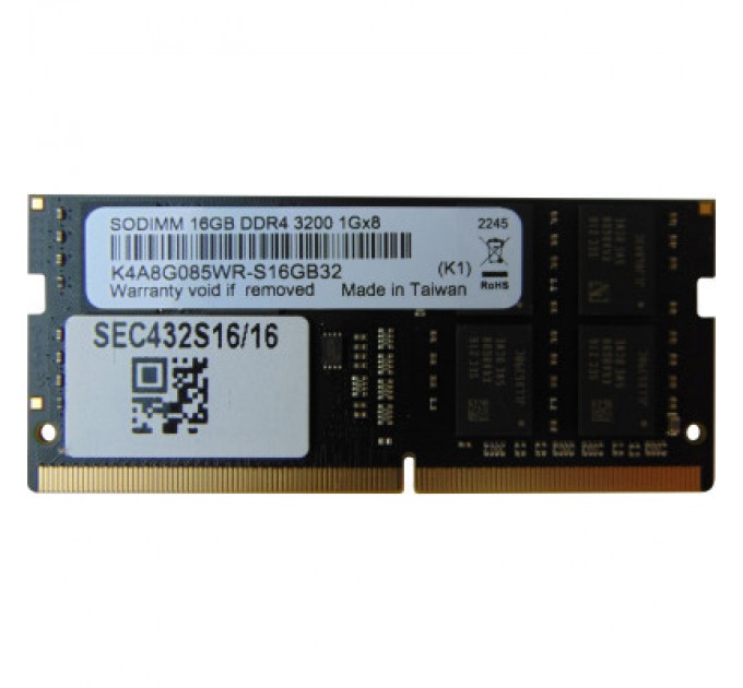 Samsung Модуль пам'яті для ноутбука SoDIMM DDR4 16GB 3200 MHz Samsung (SEC432S16/16)