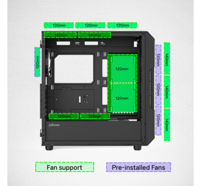 Zalman Корпус для ПК Zalman P60BLACK