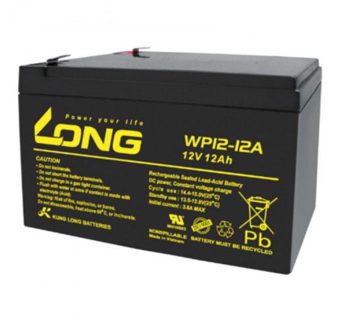 Батарея до ДБЖ Long 12В 12Ач (WP12-12A) (WP12-12A)