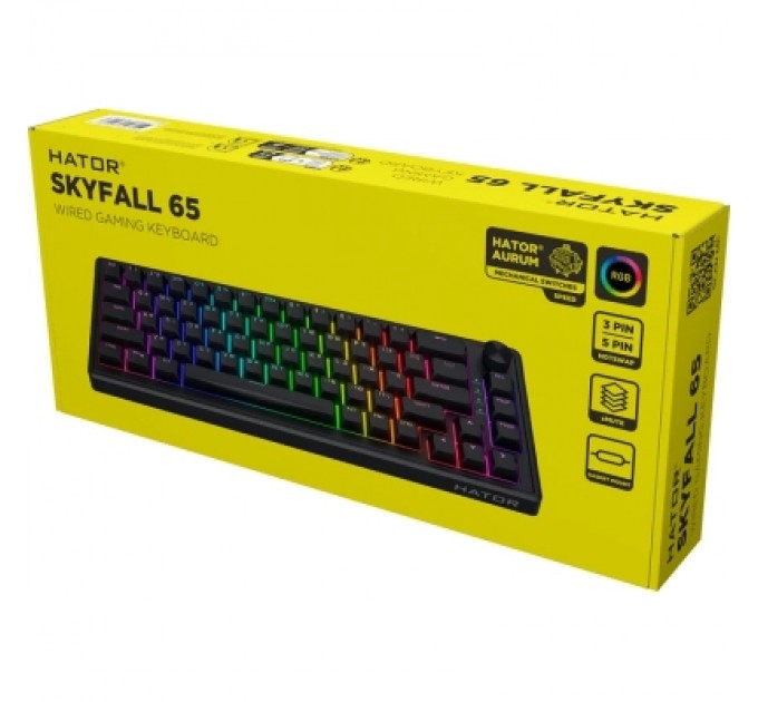 Клавіатура Hator Skyfall 65 USB UA Black (HTK1160UA)