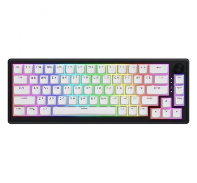 Клавіатура Hator Skyfall 65 Aurum Sterling RGB Wireless/Bluetooth/USB UA Black/White (HTK3160UA)