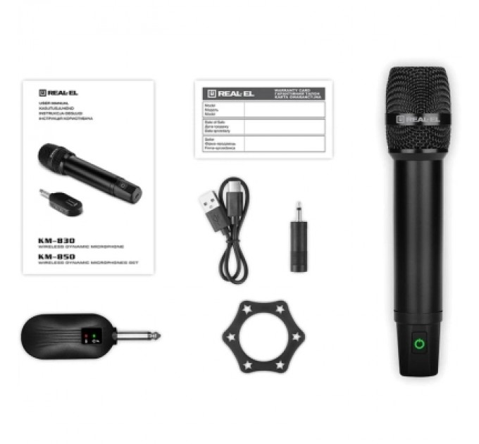 Мікрофон REAL-EL KM-830 Black (EL121900001)