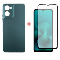 Чохол до мобільного телефона Dengos Motorola G06 Soft+glass Green (DG-KM-180)