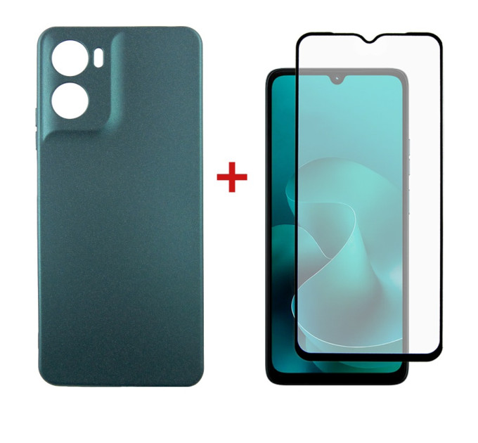 Dengos Чохол до мобільного телефона Dengos Motorola G06 Soft+glass Green (DG-KM-180)
