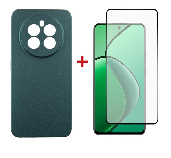 Dengos Чохол до мобільного телефона Dengos Realme 12 4G/5G Soft+glass Green (DG-KM-184)