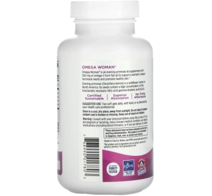 Nordic Naturals Вітамінно-мінеральний комплекс Nordic Naturals Омега для жінок з маслом примули вечірньої, смак лимон (NOR-01780)
