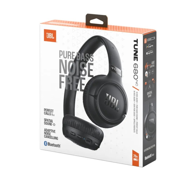 JBL Bluetooth-гарнітура JBL Tune 680NC Black (JBLT680NCBLK)