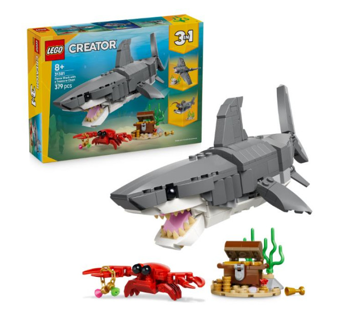 LEGO Конструктор LEGO Creator Люта акула зі скринею скарбів (31381)