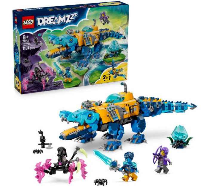 LEGO Конструктор LEGO DREAMZzz Підводний човен-крокодил (71512)