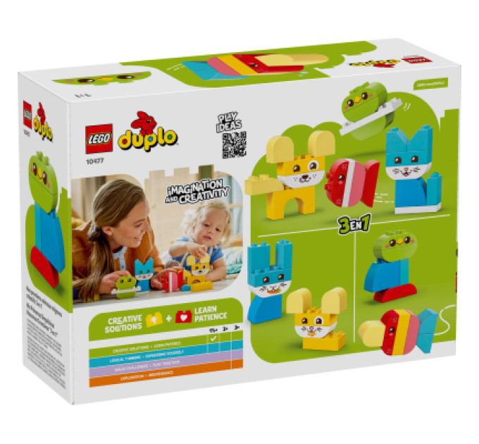 LEGO Конструктор LEGO DUPLO My First Чарівні творчі домашні улюбленці 3 в 1 (10477-)