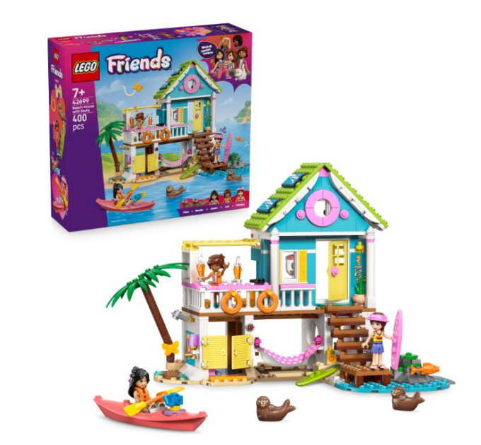 LEGO Конструктор LEGO Friends Пляжний будиночок з морськими котиками (42699)