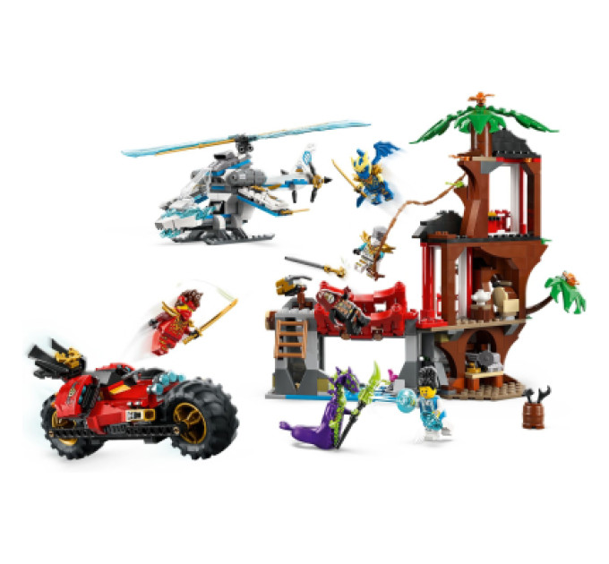 LEGO Конструктор LEGO Ninjago Автомобільна битва ніндзя біля будинку на дереві (71857)