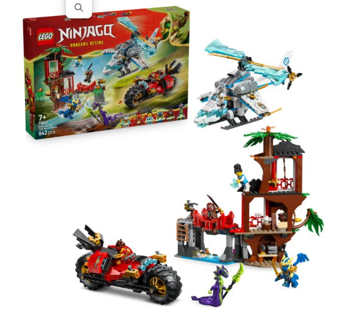 LEGO Конструктор LEGO Ninjago Автомобільна битва ніндзя біля будинку на дереві (71857)