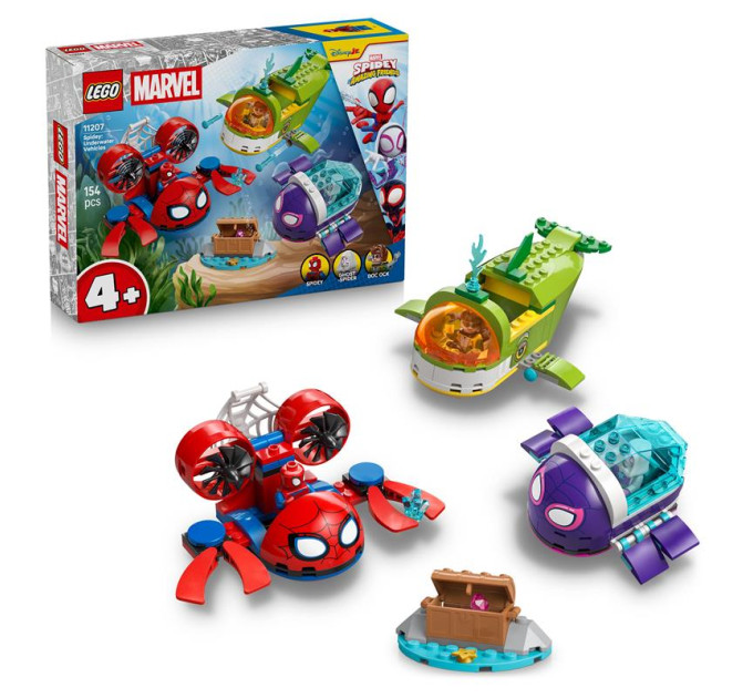 LEGO Конструктор LEGO Spidey Павук: Підводні транспортні засоби (11207)