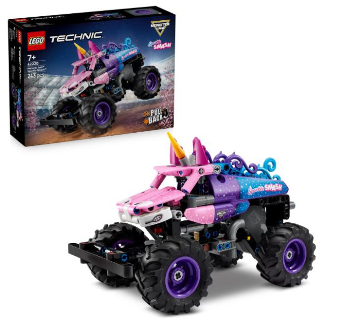 LEGO Конструктор LEGO Technic Monster Jam Sparkle Smash із функцією «Pull-Back» (42220)