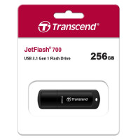 USB флеш накопичувач Transcend 256GB JetFlash 700 Black USB 3.1 (TS256GJF700)