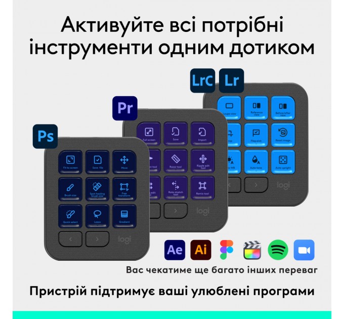 Консоль Logitech MX Creative Console Pale Grey (920-012932)