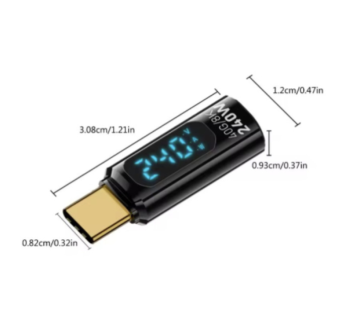 XoKo Перехідник USB-C M to USB-C F 40Gbps 240W 8K with display XoKo (AC-240TCС)