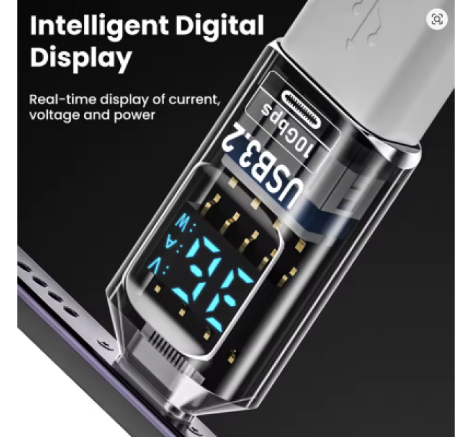 XoKo Перехідник OTG USB 3.2 AF to USB-C M 10Gbps QC 36W with display XoKo (AC-322UTC)