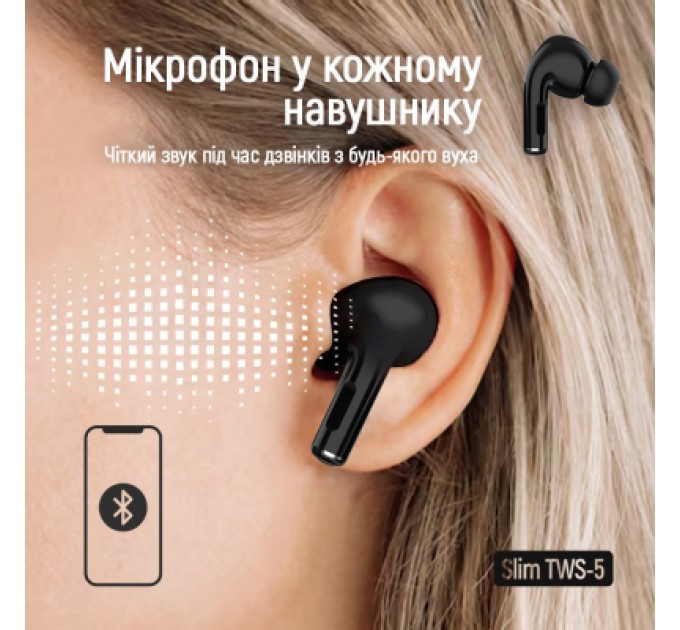 Навушники ColorWay Slim TWS-5 Earbuds Black (CW-TWS5BK)