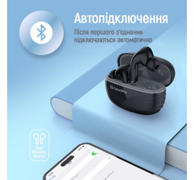 Навушники ColorWay Slim TWS-5 Earbuds Black (CW-TWS5BK)