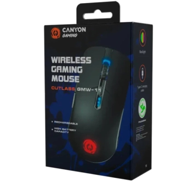 Canyon Мишка Canyon Cutlass Wireless USB Black (CND-SGMW11B)