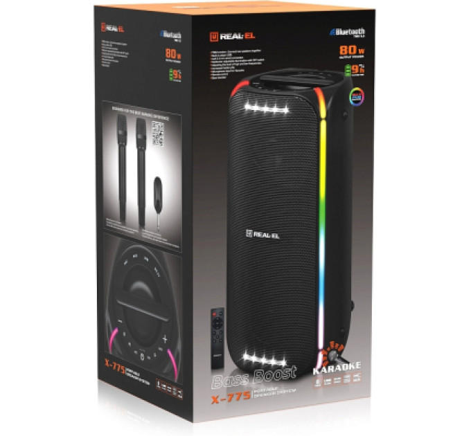REAL-EL Акустична система REAL-EL X-775 Black (EL121600032)