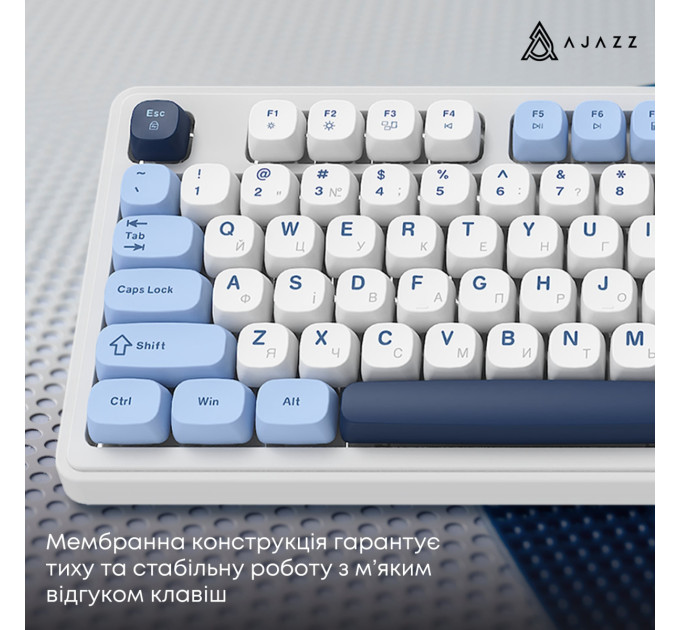 Ajazz Клавіатура бездротова Ajazz AF98 Plus Glacier Blue (AF98-PLUS-GB)