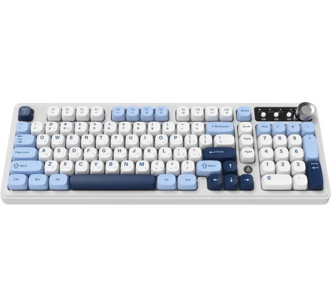 Ajazz Клавіатура бездротова Ajazz AF98 Plus Glacier Blue (AF98-PLUS-GB)