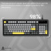 Ajazz Клавіатура Ajazz AF98 Black USB-C Black Gray Yellow (AF98-BGY)